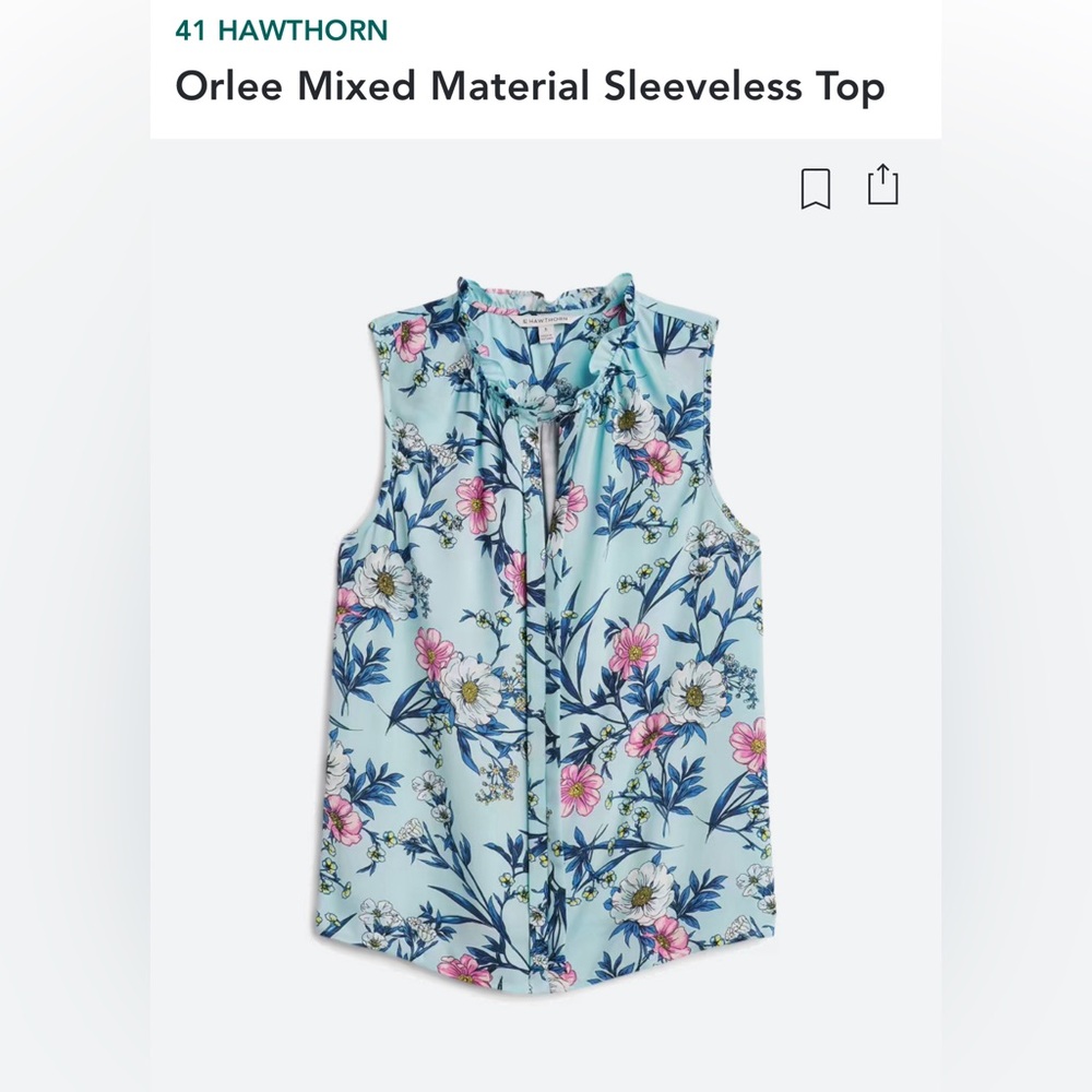 41 Hawthorn Orlee Mixed Material Sleeveless Top
